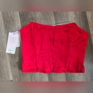 Nwt Johnny Wujek Red Pink Reversible Corset Top Prom Set Barbie Whimsigoth Y2K